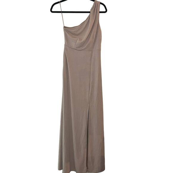 Birdy Grey KIRA DRESS CREPE TAUPE Bridesmaids dress Size Small - Picture 1 of 10